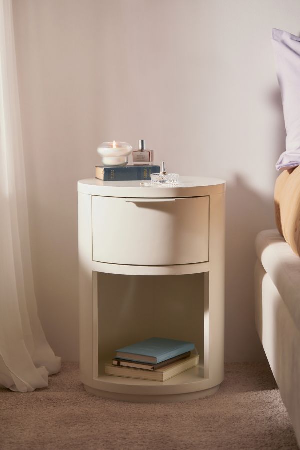 Slide View: 2: Kane Round Storage Nightstand