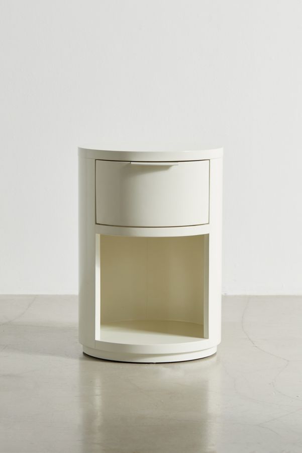 Slide View: 3: Kane Round Storage Nightstand