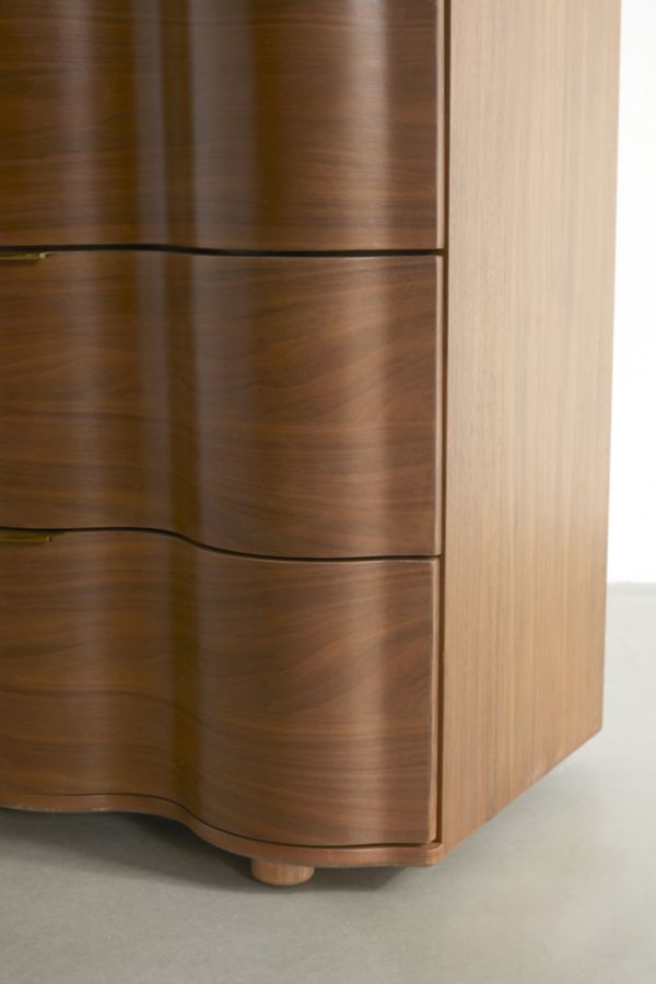 Slide View: 5: Aria Tall 4-Drawer Squiggle Dresser