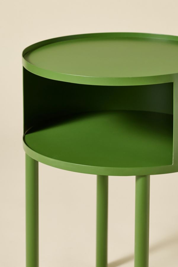 Slide View: 3: Lucie Iron Cutout Storage Nightstand