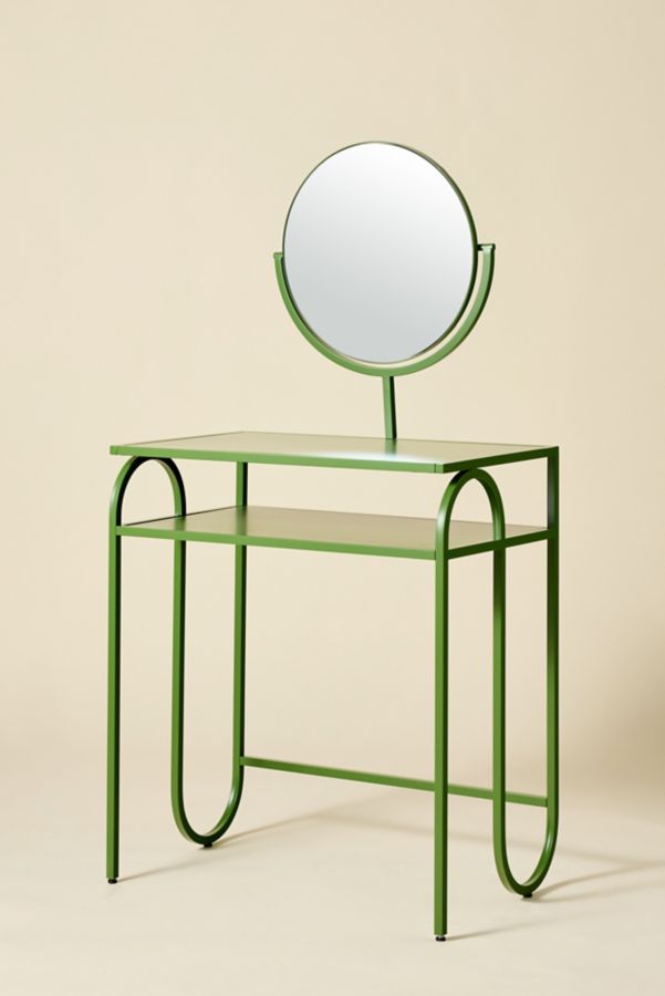 Slide View: 4: Lucie Squiggle Iron Mirror Vanity