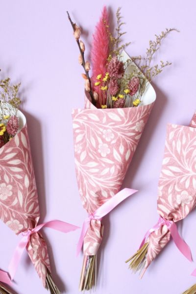 Roxanne’s Dried Flowers Pink & Plume Bouquet