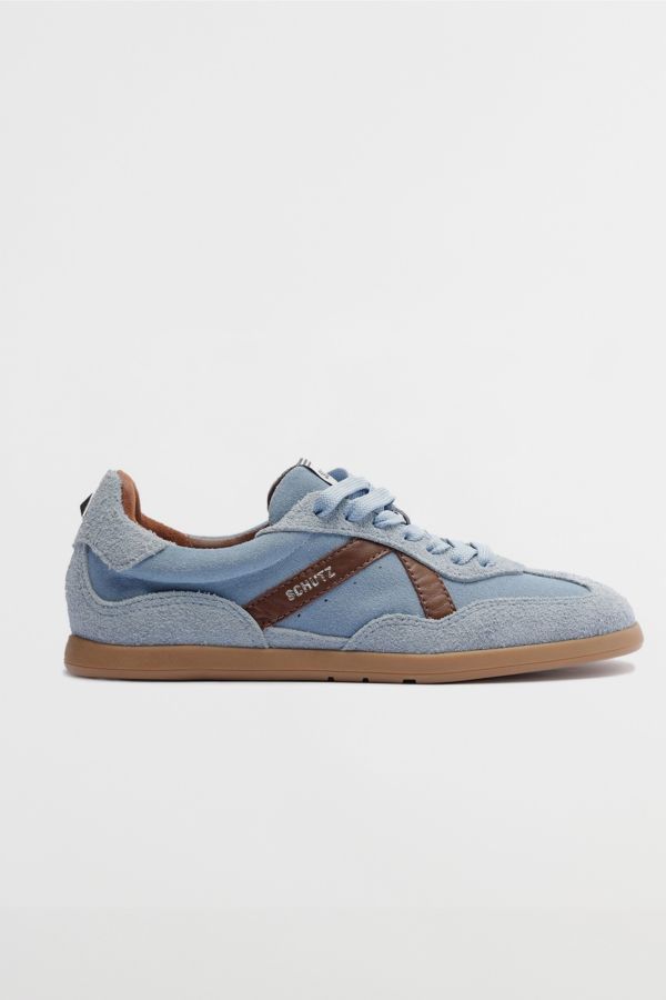 Slide View: 1: Schutz Garden Suede Sneaker