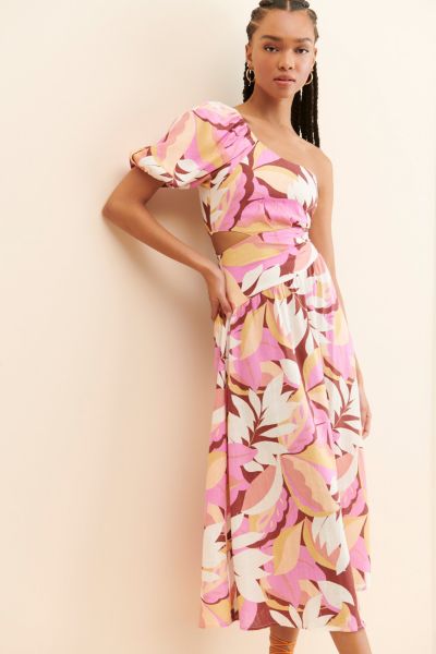 MinkPink Kali One-Shoulder Dress