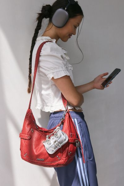 BDG Reggie Slouchy Faux Leather Hobo Bag