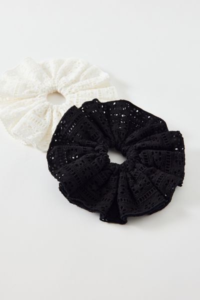 Layered Eyelet Oversized Scrunchie