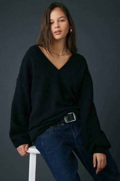Kimchi Blue Rachel V-Neck Oversized Tunic Sweater