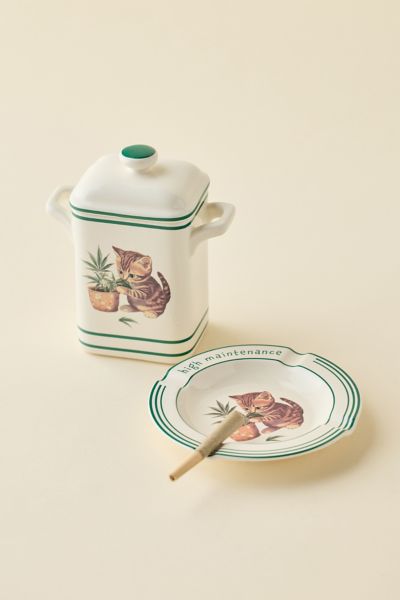 High Maintenance Kitty Ceramic Stash Box
