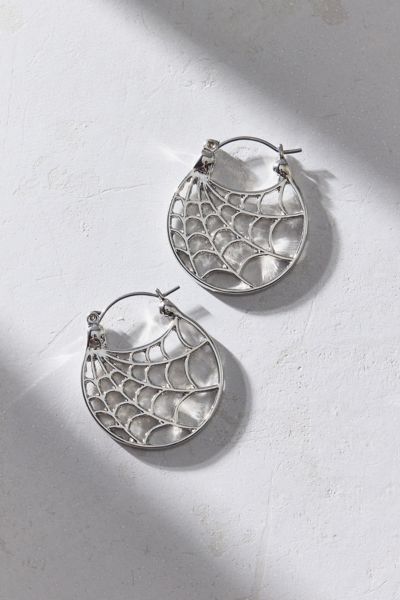Spiderweb Hoop Earring