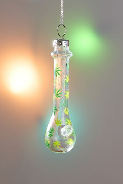 Happy Leaf Vase Glass Ornament