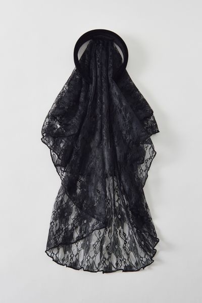 Sheer Lace Veil Headband