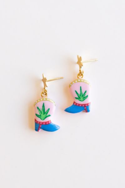 Sigfus Designs Agave Cowboy Boot Charm Earrings