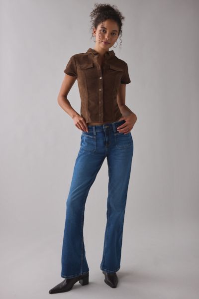 GUESS JEANS G09 Patch Pocket Mid-Rise Bootcut Jean