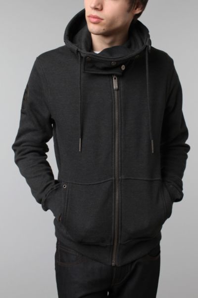 tall neck hoodie