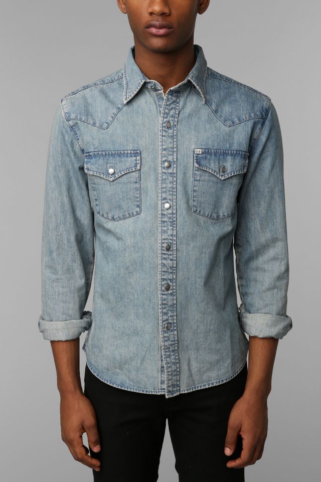 Salt Valley Denim Western Shirt Urban Outfitters