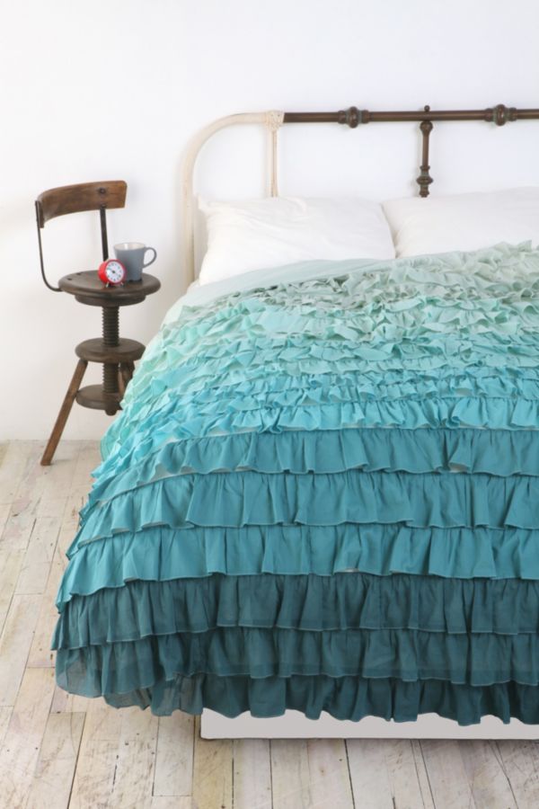 Tonal Waterfall Ruffle Duvet Cover Urban Outfitters Canada