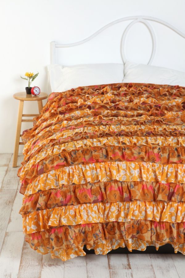 Brigitte Floral Ruffle Duvet Cover Urban Outfitters Canada