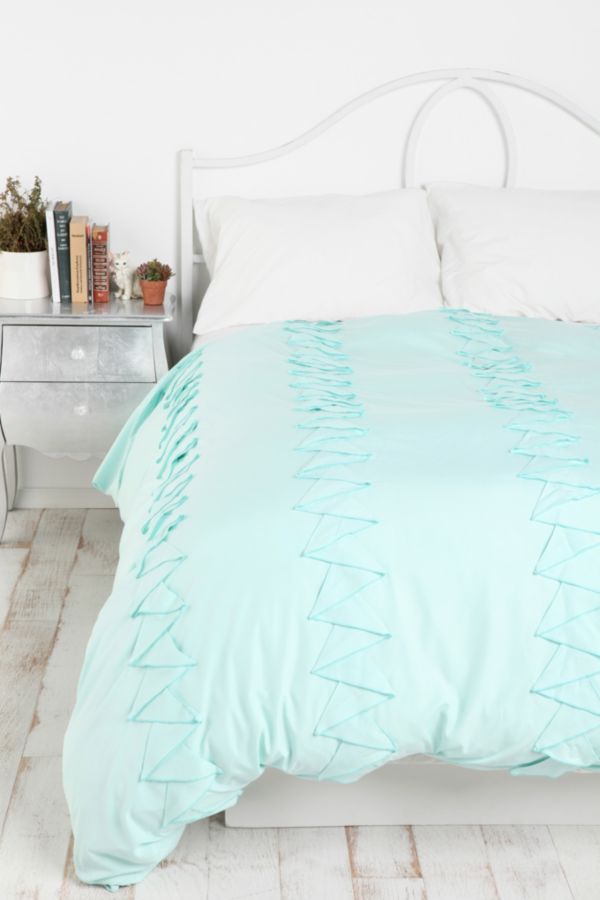 Ruched Ruffle Duvet Cover Urban Outfitters