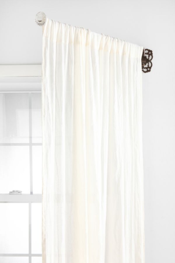 Glass Knob Ornate Swing Curtain Rod Urban Outfitters