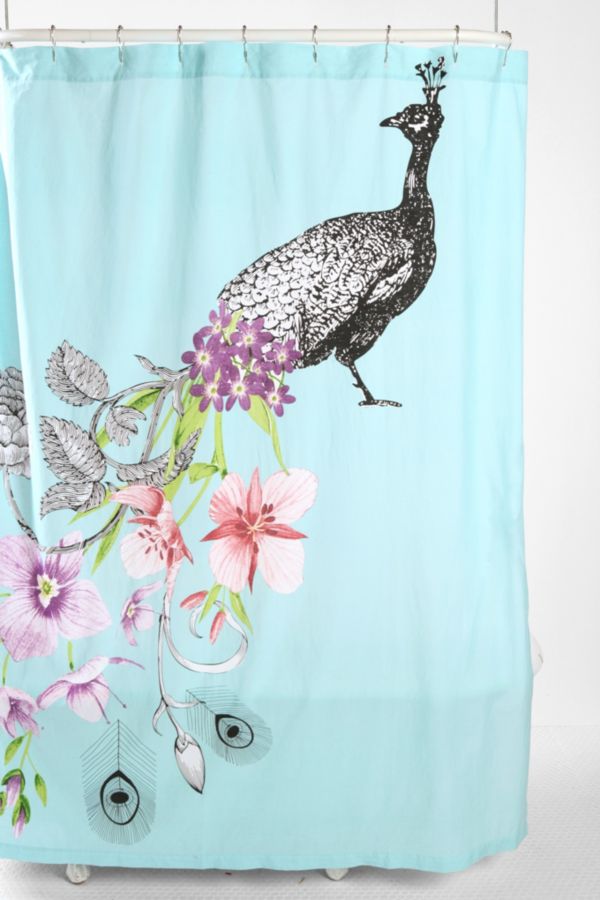 Peacock Shower Curtain Urban Outfitters