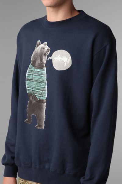 stussy bear sweatshirt