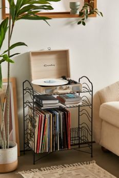 Slide View: 1: Vinyl Record Storage Shelf