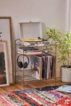 Slide View: 1: Vinyl Record Storage Shelf