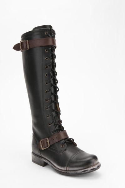 frye jenna cap toe lace up boots