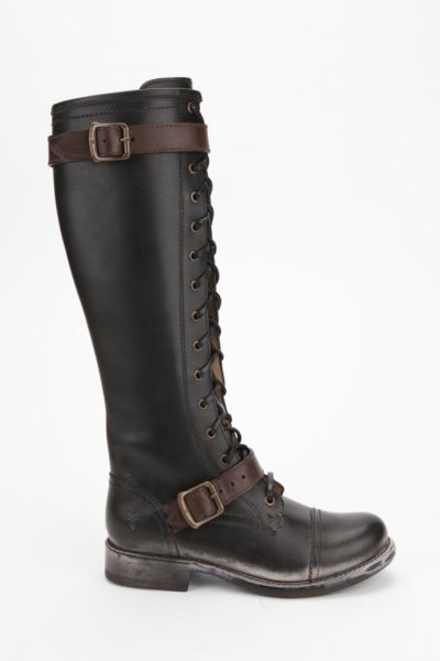 frye jenna cap toe lace up boots