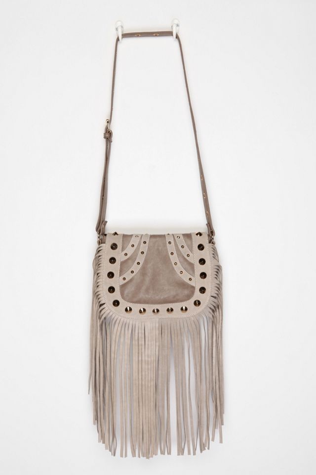 Deena & Ozzy Studded Fringe Crossbody Bag Urban Outfitters
