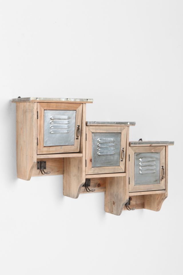 Reclaimed Wood Locker Shelf Urban Outfitters