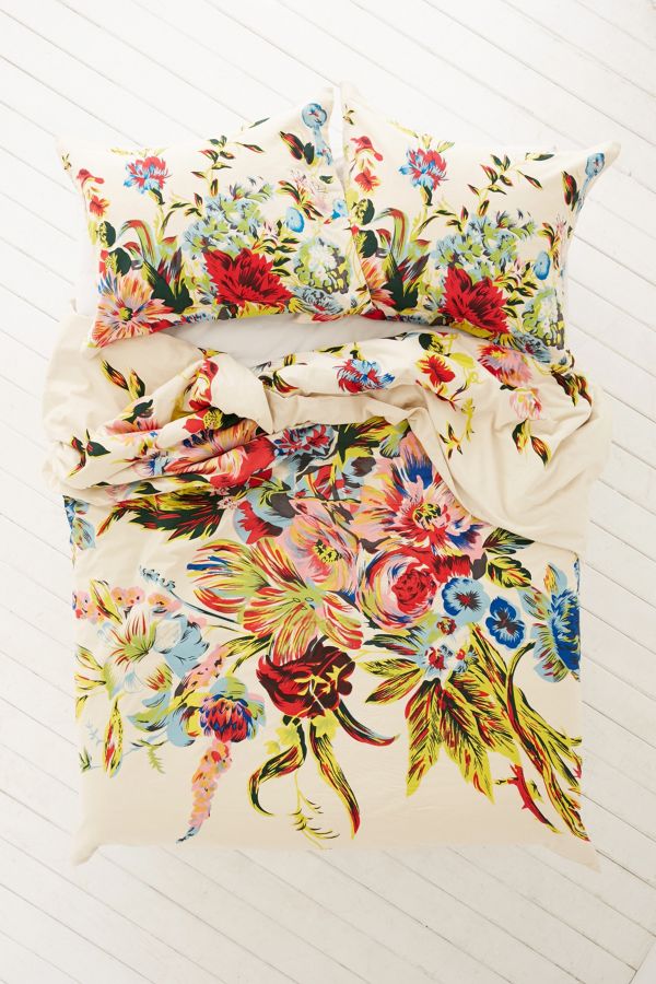 Romantic Floral Scarf Duvet Cover Urban Outfitters