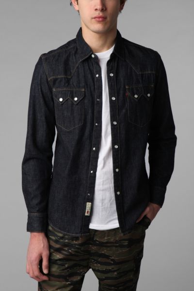 levi's oversized sawtooth denim shirt