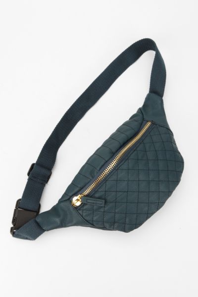 quilted black fanny pack