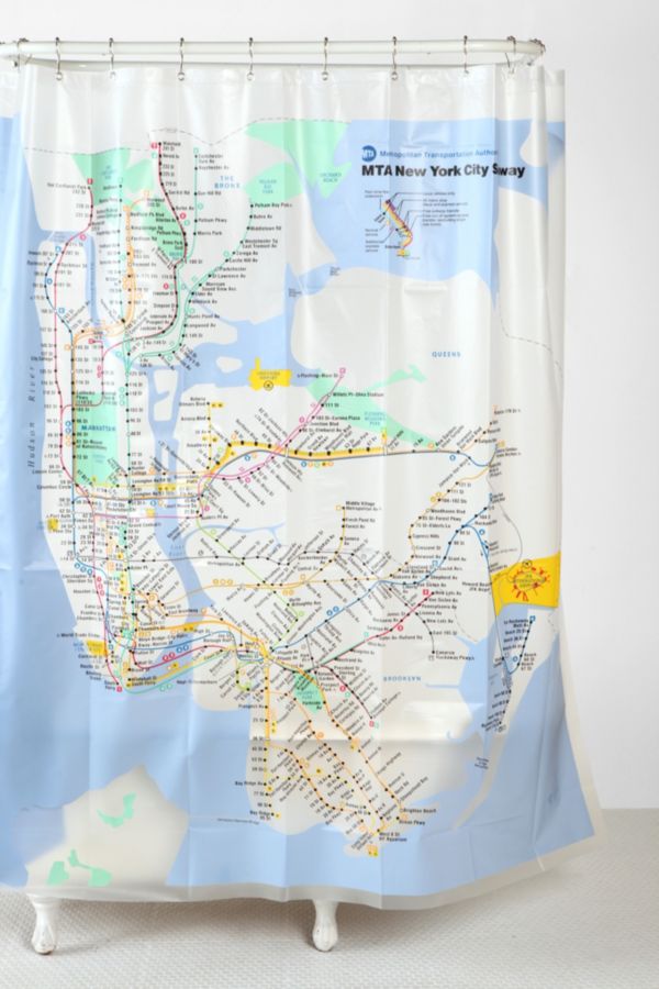 New York City Subway Shower Curtain Urban Outfitters