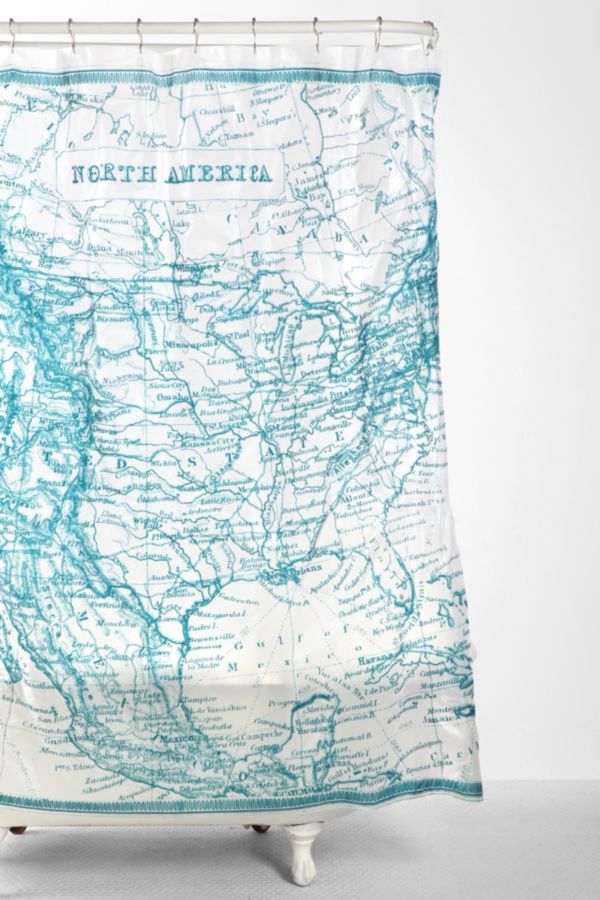 Usa Map Shower Curtain Urban Outfitters