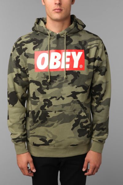 obey camo hoodie