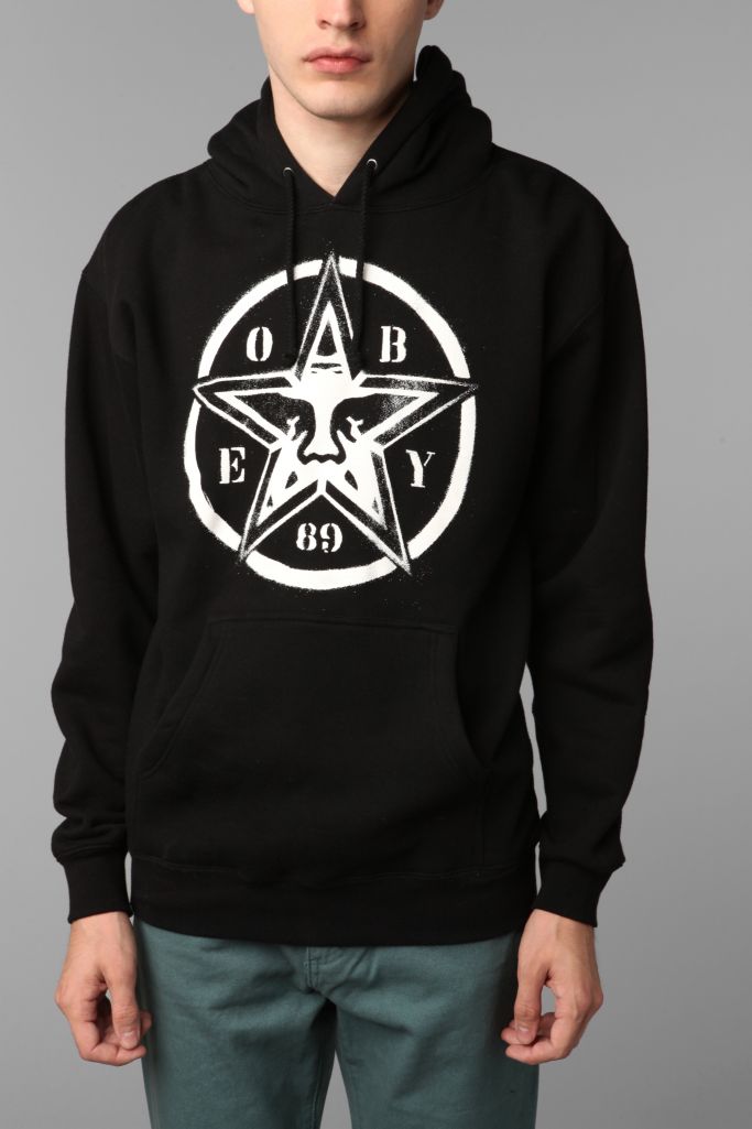 OBEY Star Stencil Pullover Hoodie | Urban Outfitters