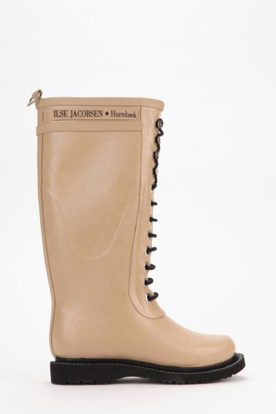 tall lace up rain boots