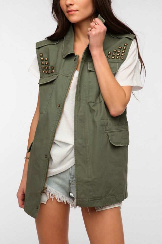 BDG Embellished Utility Vest Urban Outfitters