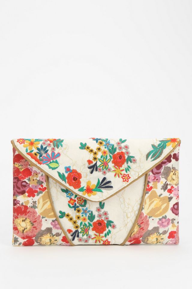 Kimchi Blue Embroidered Lace Crossbody Clutch | Urban Outfitters