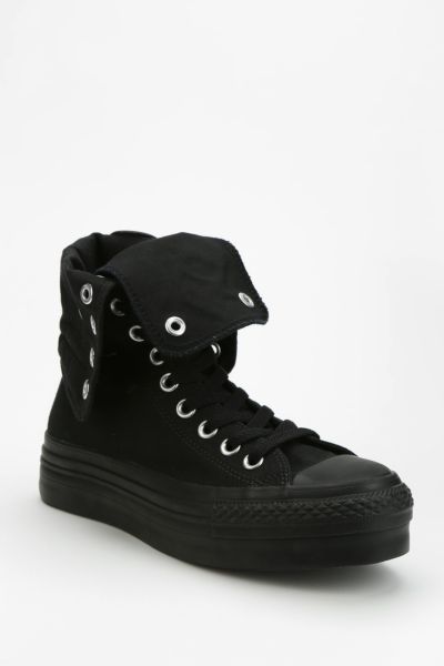 converse black high top platform