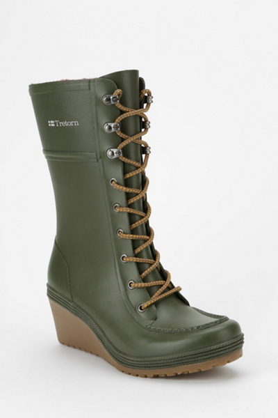 tretorn wedge rain boots
