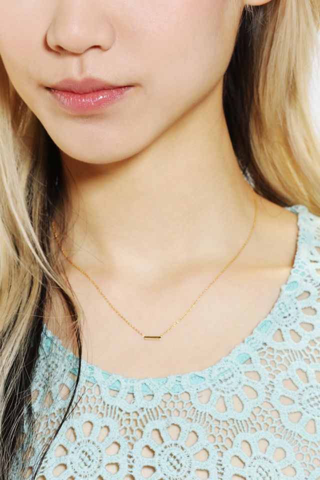 Adina Reyter Tiny Bar Necklace Urban Outfitters