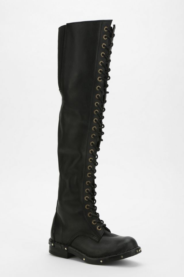 Jeffrey Campbell Meds Lace-Up Over-The-Knee Boot | Urban Outfitters