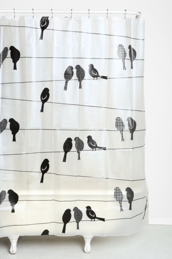 Birds On A Wire Shower Curtain Urban Outfitters