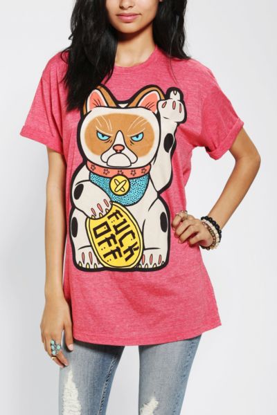 T Shirt Chat Grognon Doigt D Honneur Urban Outfitters Canada