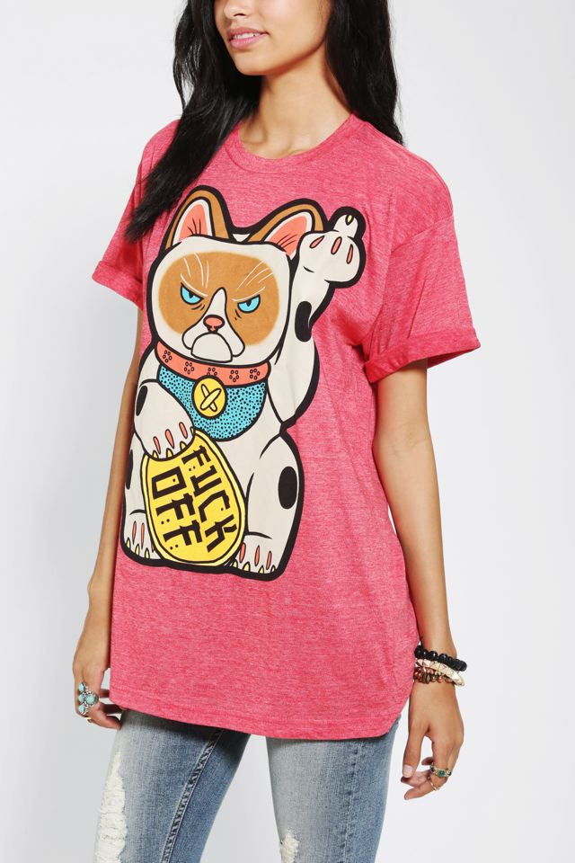 T Shirt Chat Grognon Doigt D Honneur Urban Outfitters Canada