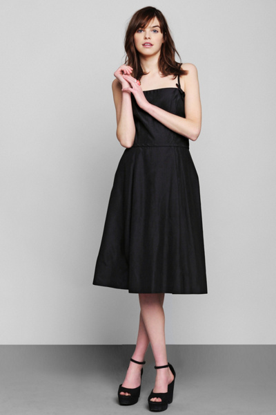 black long sleeve midi bodycon dress