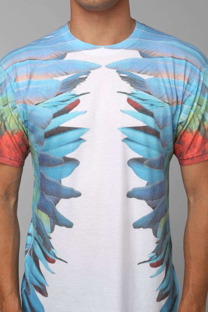 feather design t shirt